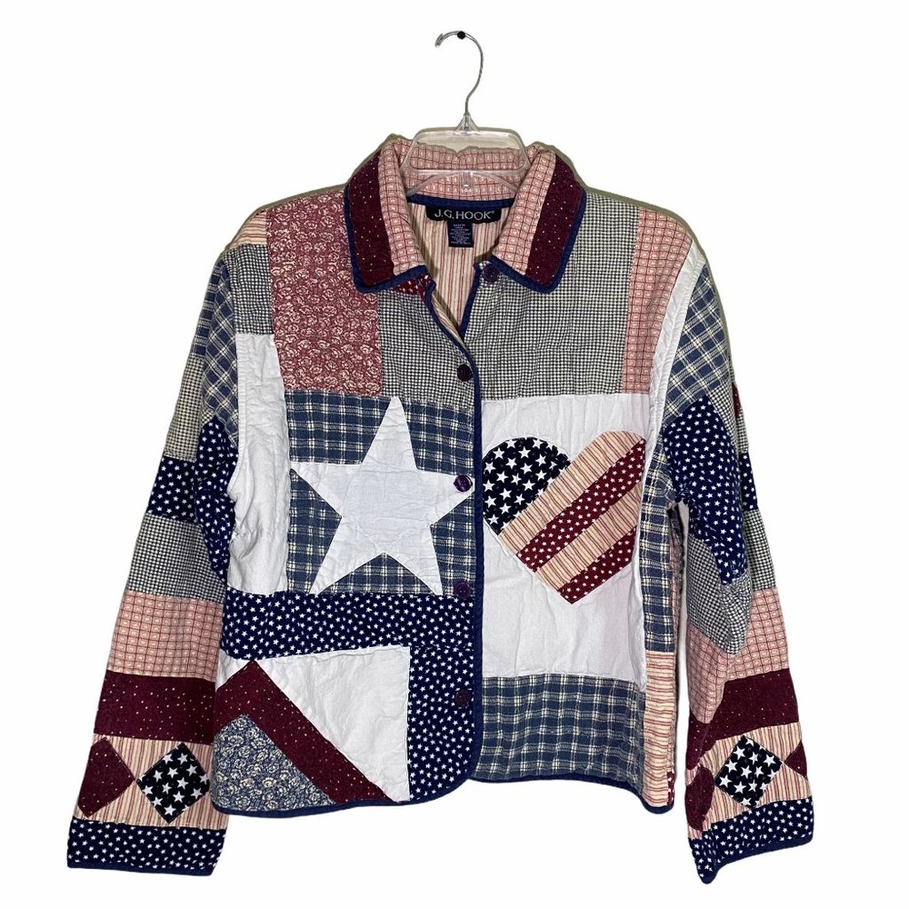 Vintage J.G. Hook Patriotic Patchwork Lt Weight Co